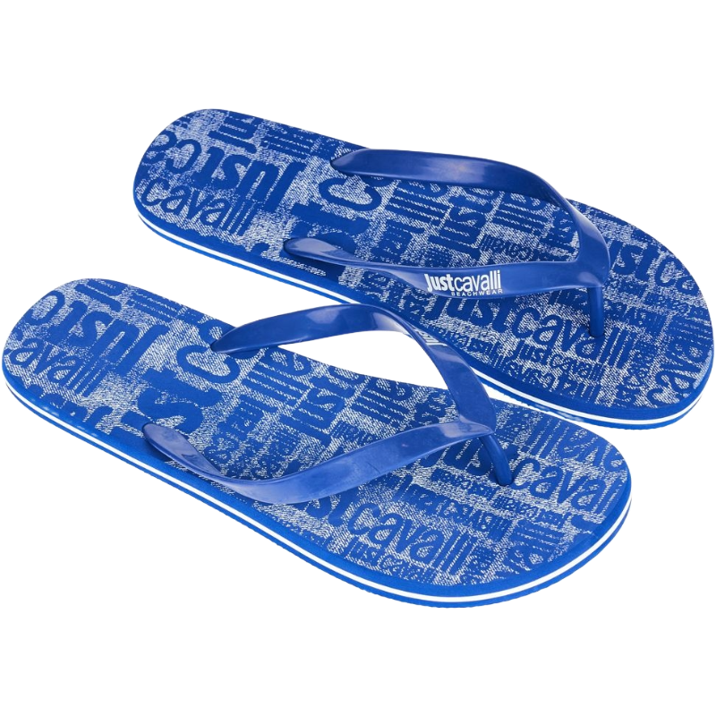 Just Cavalli Blue Leather Sandal - Effortless Luxury Footwear