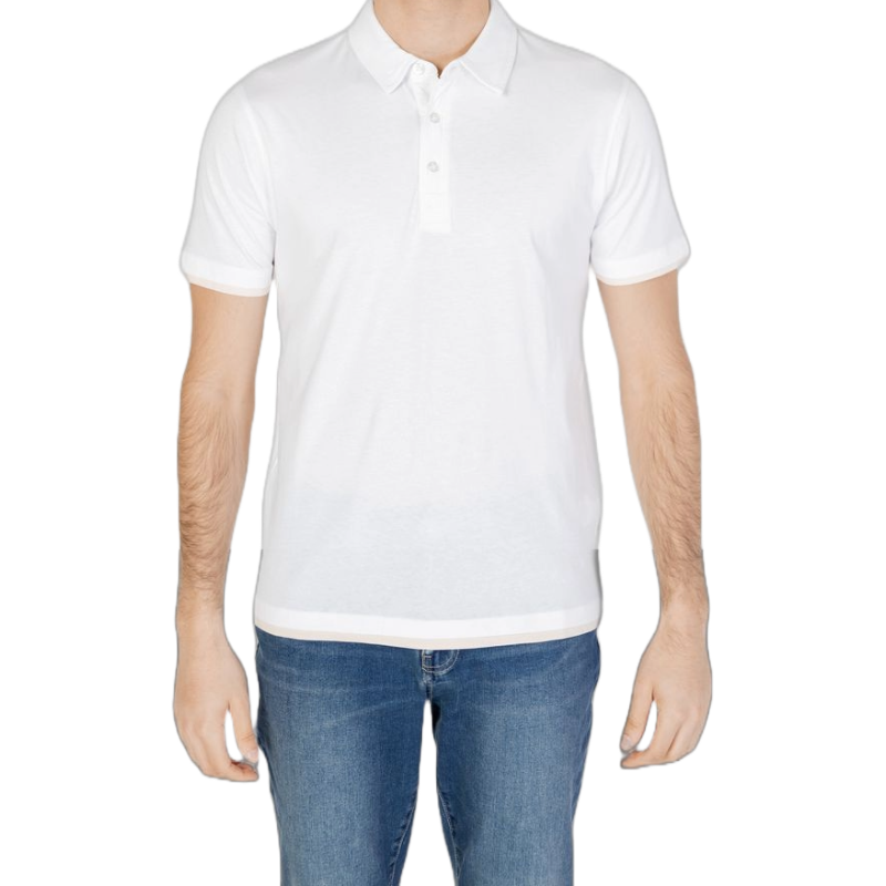 Hamaki-Ho White Cotton Polo Shirt for Timeless Sophistication