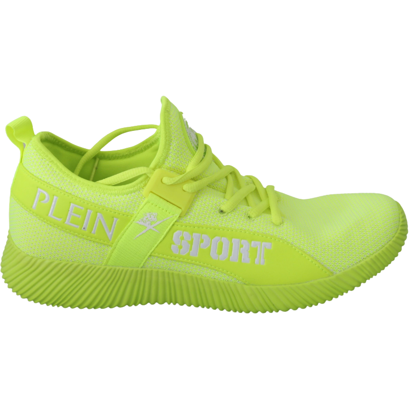 Philipp Plein Light Green Leather Sneakers for Elevated Style