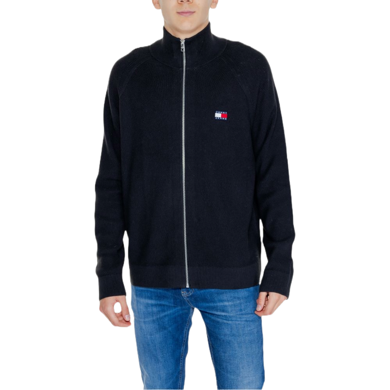 Tommy Hilfiger Black Cotton Cardigan for Effortless Elegance