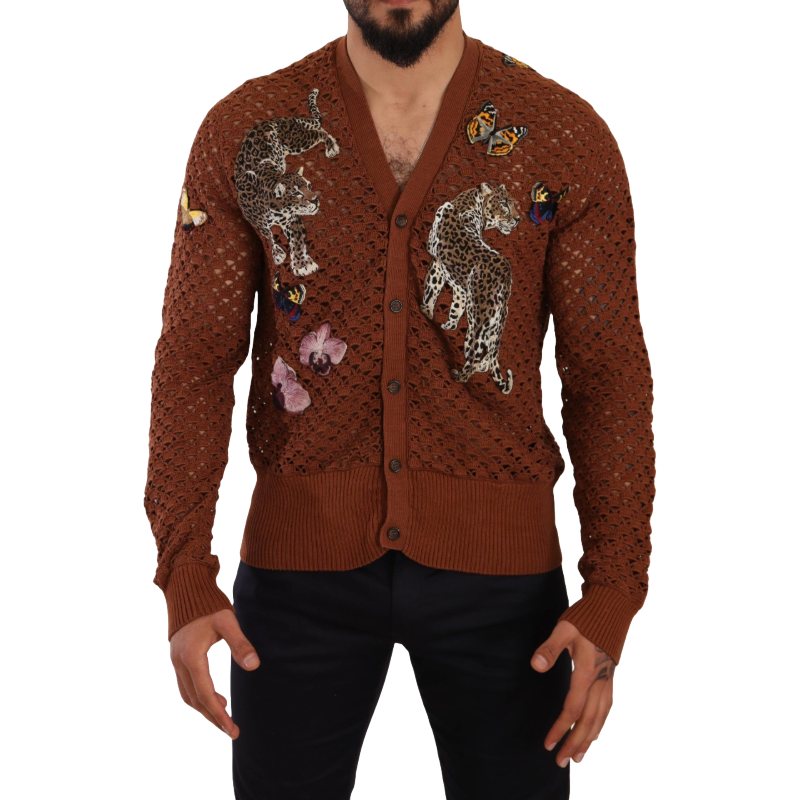 Dolce & Gabbana Multicolor Cashmere Embroidered Cardigan