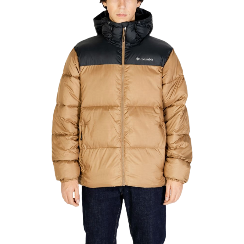 Columbia Beige Nylon Buffer Jacket for Elevated Winter Style