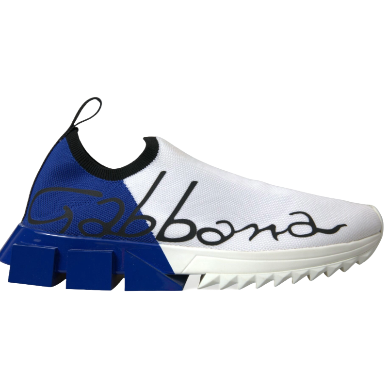 Dolce & Gabbana Blue Fabric Chic Low Top Sorrento Sneakers