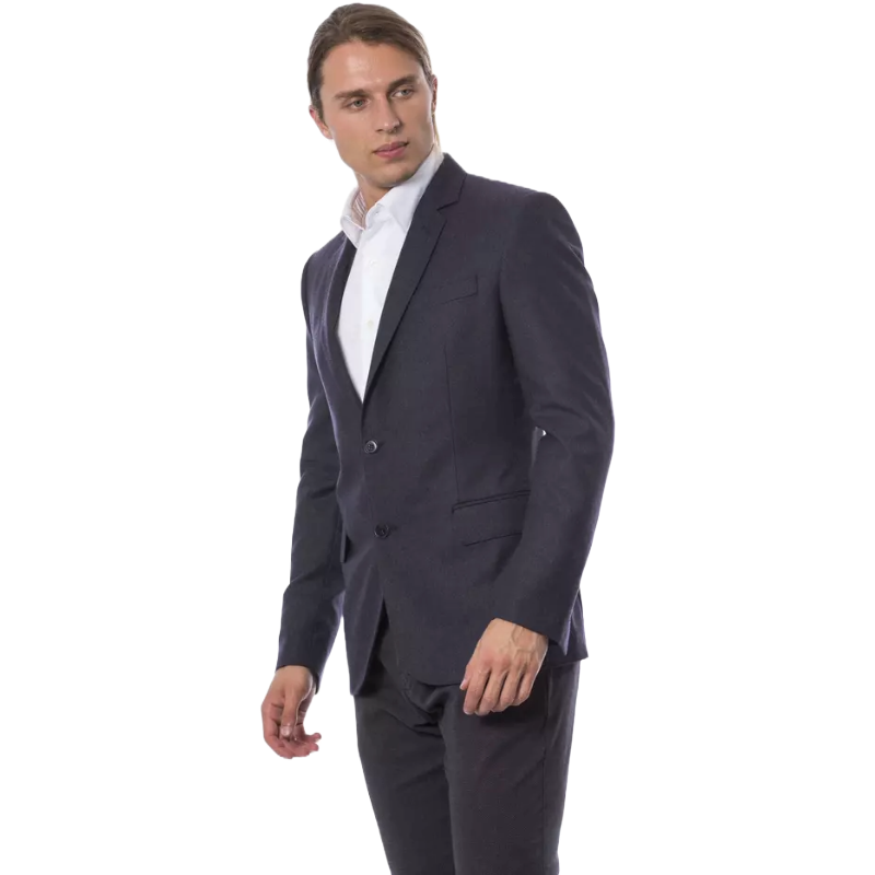 Burberry Navy Blue Wool Blazer for Timeless Elegance