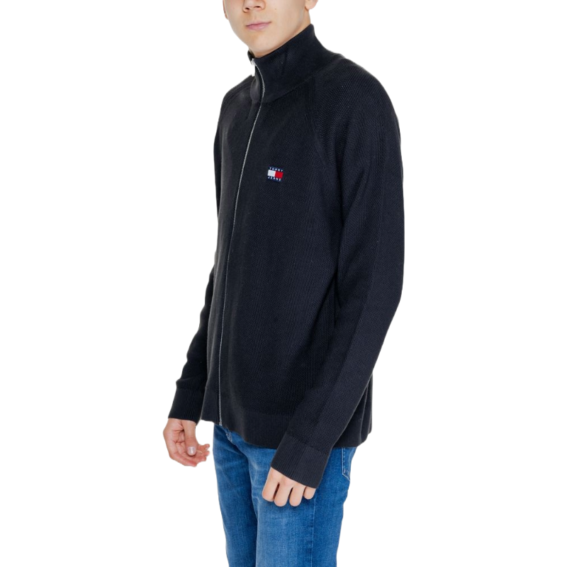 Tommy Hilfiger Black Cotton Cardigan for Effortless Elegance