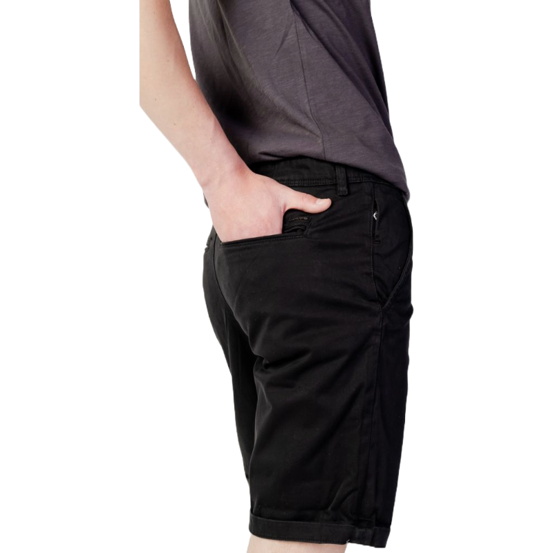 Jack & Jones Black Cotton Short for Effortless Elegance