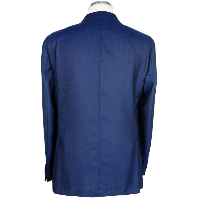 Emilio Romanelli Blue Virgin Wool Blazer for Sophisticated Style