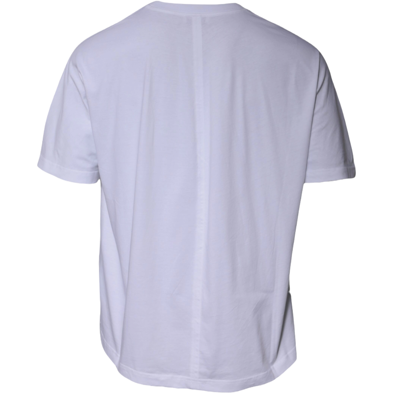 Balenciaga White Cotton Crew Neck T-shirt for Effortless Elegance