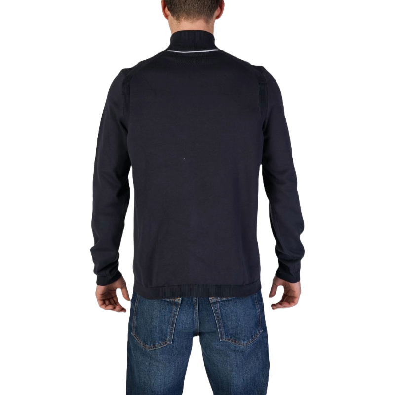 Hugo Boss Blue Cotton Cardigan for Elevated Style