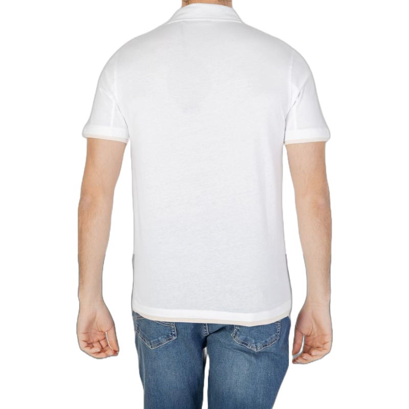 Hamaki-Ho White Cotton Polo Shirt for Timeless Sophistication