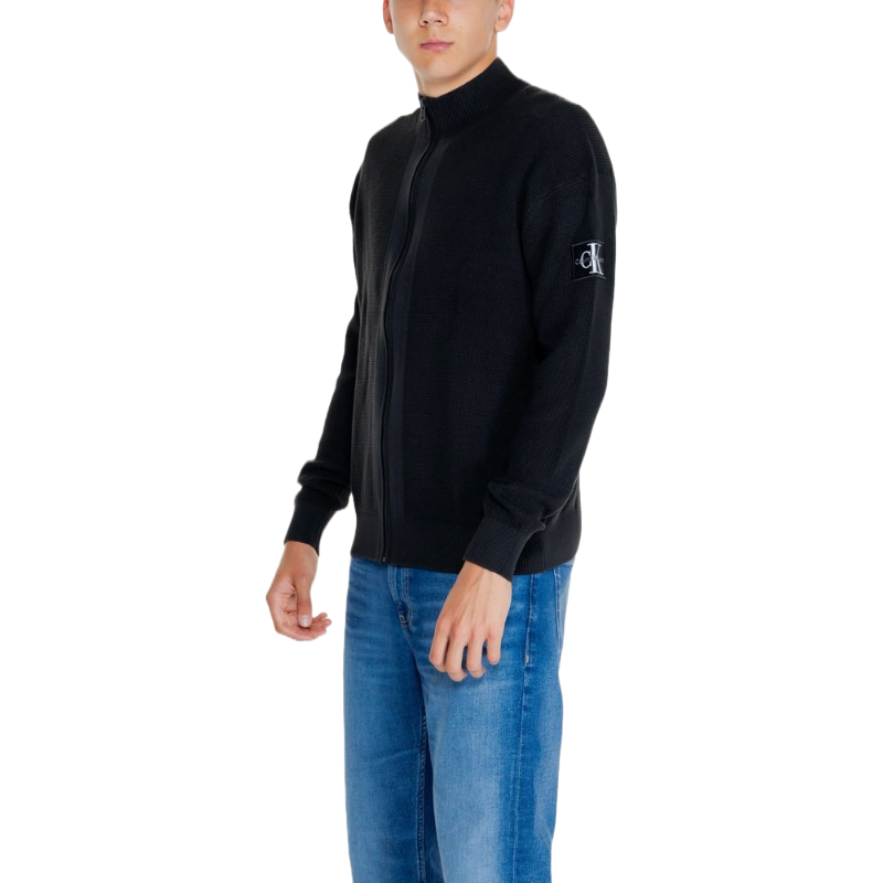 Calvin Klein Black Cotton Cardigan for Effortless Elegance
