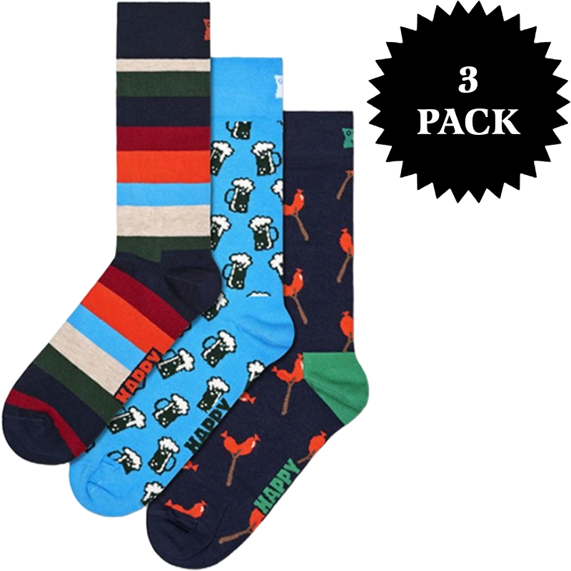 Happy Socks Blue Cotton Sock - Elevate Your Style