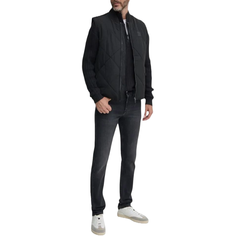 Calvin Klein Jeans Black Cotton Quarter-Zip Cardigan