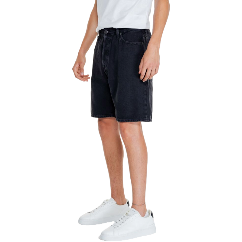 Jack & Jones Black Cotton Shorts for Effortless Elegance