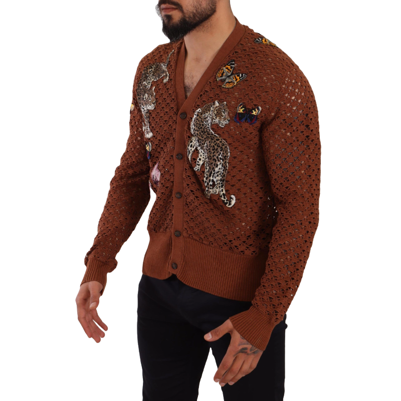 Dolce & Gabbana Multicolor Cashmere Embroidered Cardigan