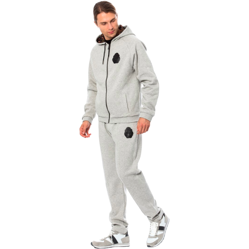 Billionaire Italian Couture Light Gray Cotton Sweatsuit
