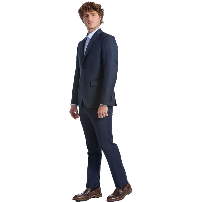 Canali Blue Wool Suit – Premium Wool Blue Shade Suit – Modern Elegance Redefined