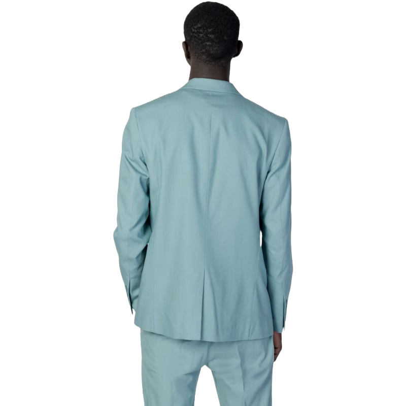 Turquoise Tencel Suit for Effortless Sophistication