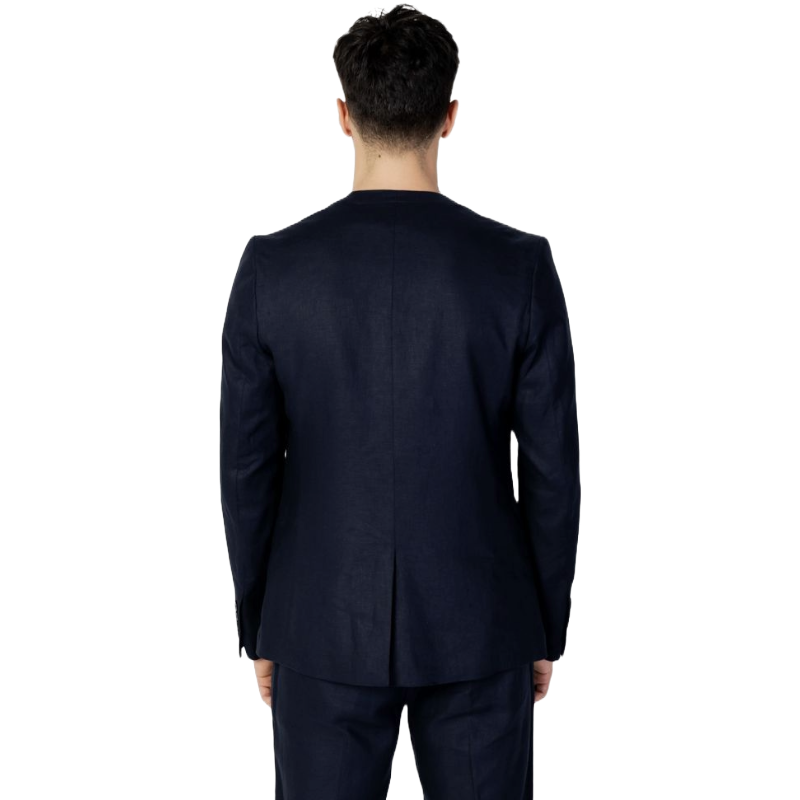 Antony Morato Navy Blue Linen Blazer for Timeless Elegance