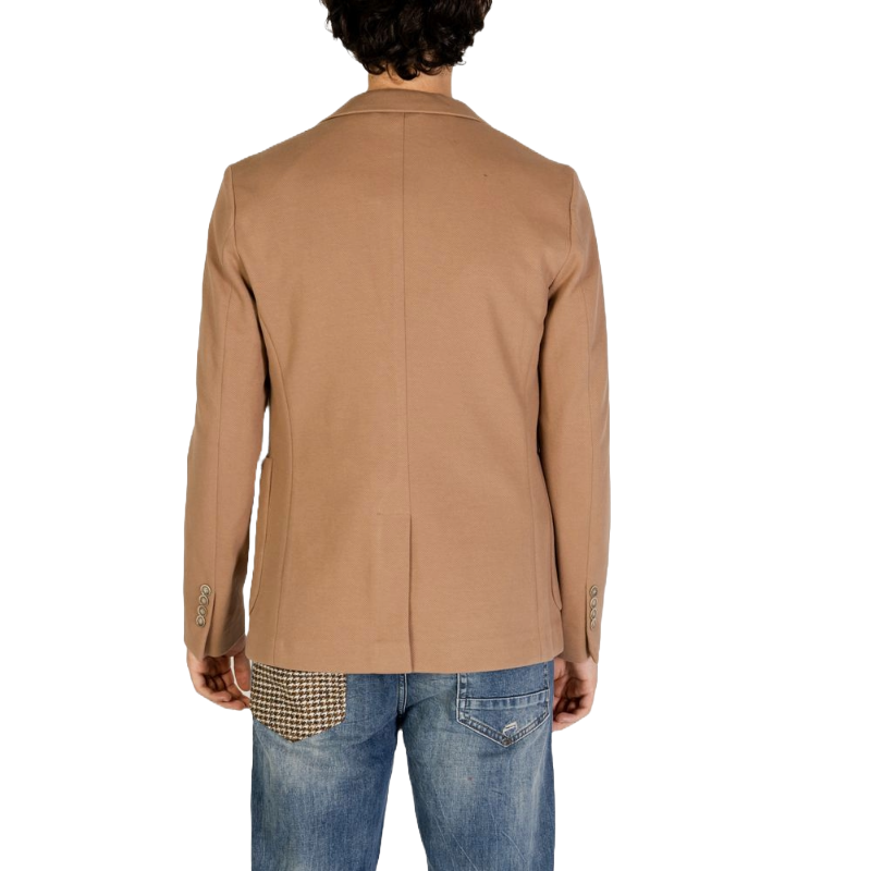 Gianni Lupo Beige Cotton Blazer: Timeless Elegance Redefined