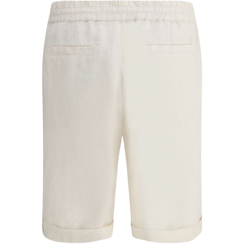 Brunello Cucinelli Beige Linen Dyed Shorts for Effortless Elegance