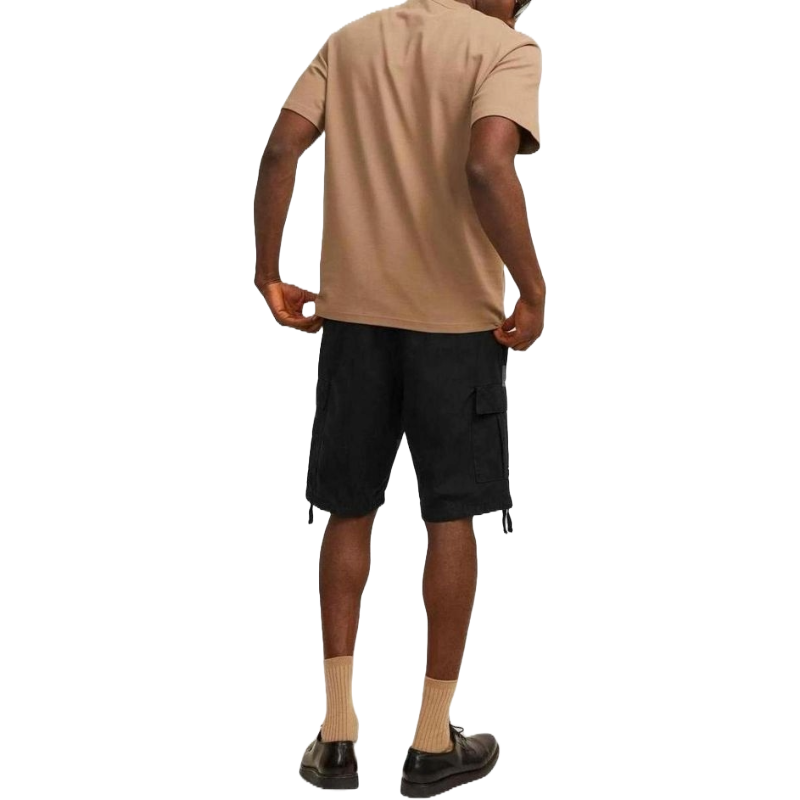 Jack & Jones Black Cotton Shorts for Elevated Casual Style
