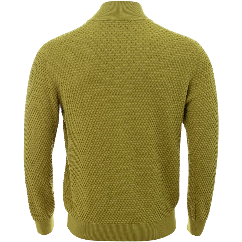 Gran Sasso Yellow Cotton Cardigan for Sophisticated Style
