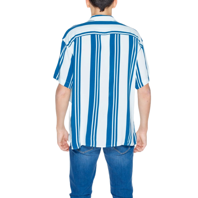 Jack & Jones Blue Viscose Shirt for Effortless Sophistication