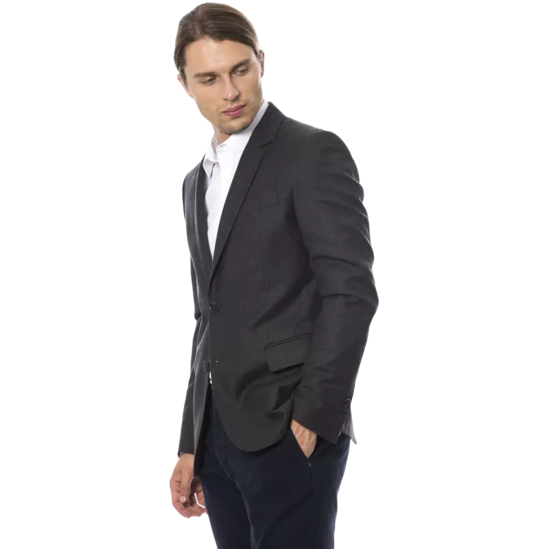 Verri Grey Wool Formal Blazer with Tailored Fit