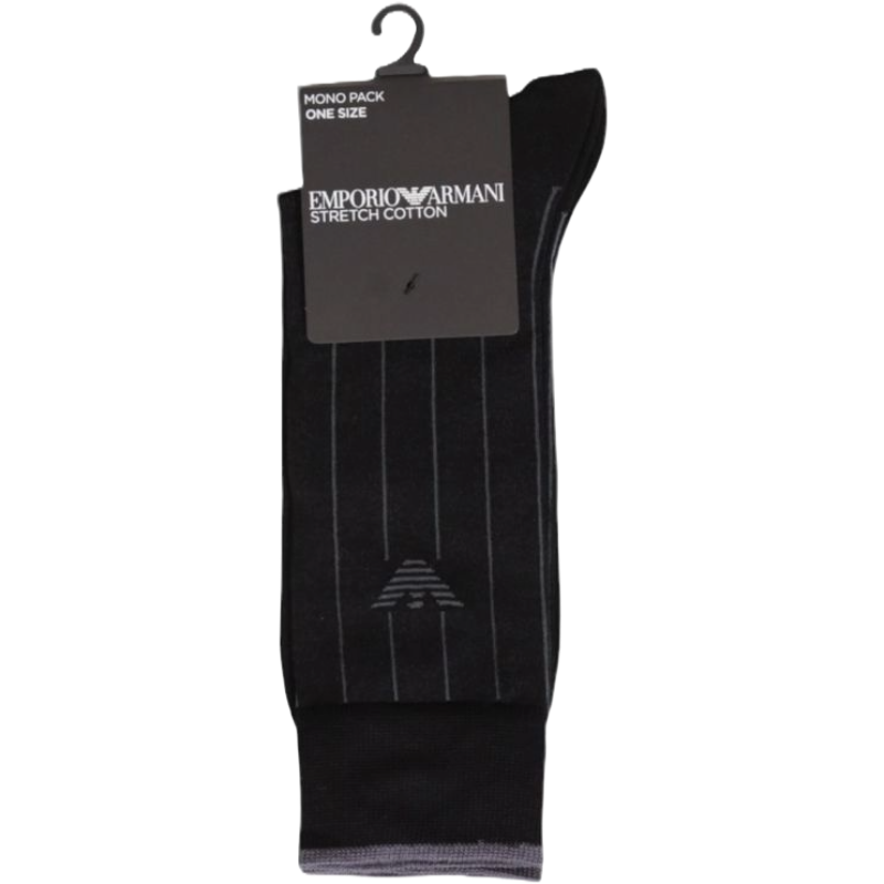 Emporio Armani Black Cotton Sock - Luxury Essential Accessory