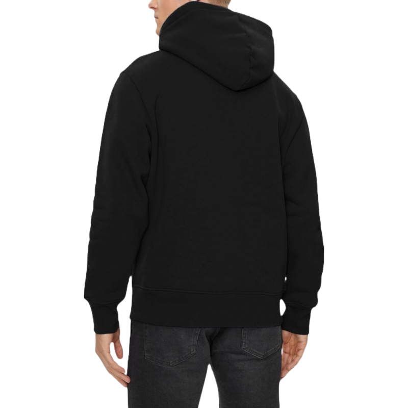 Calvin Klein Jeans Black Cotton Hoodie for Effortless Elegance