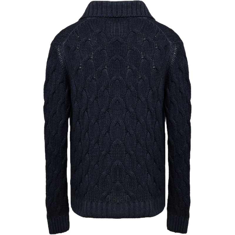 Cruciani Blue Cashmere Cardigan for Timeless Elegance