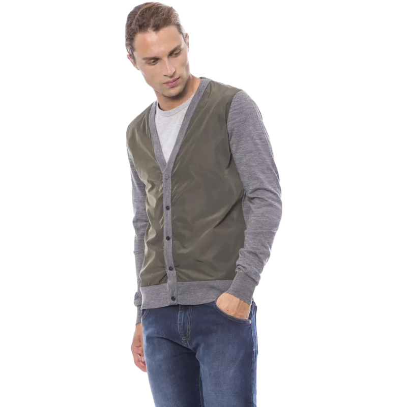 Verri Gray Wool Cardigan for Effortless Elegance