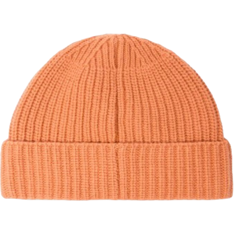 Stone Island Orange Virgin Wool Hat for Elevated Style