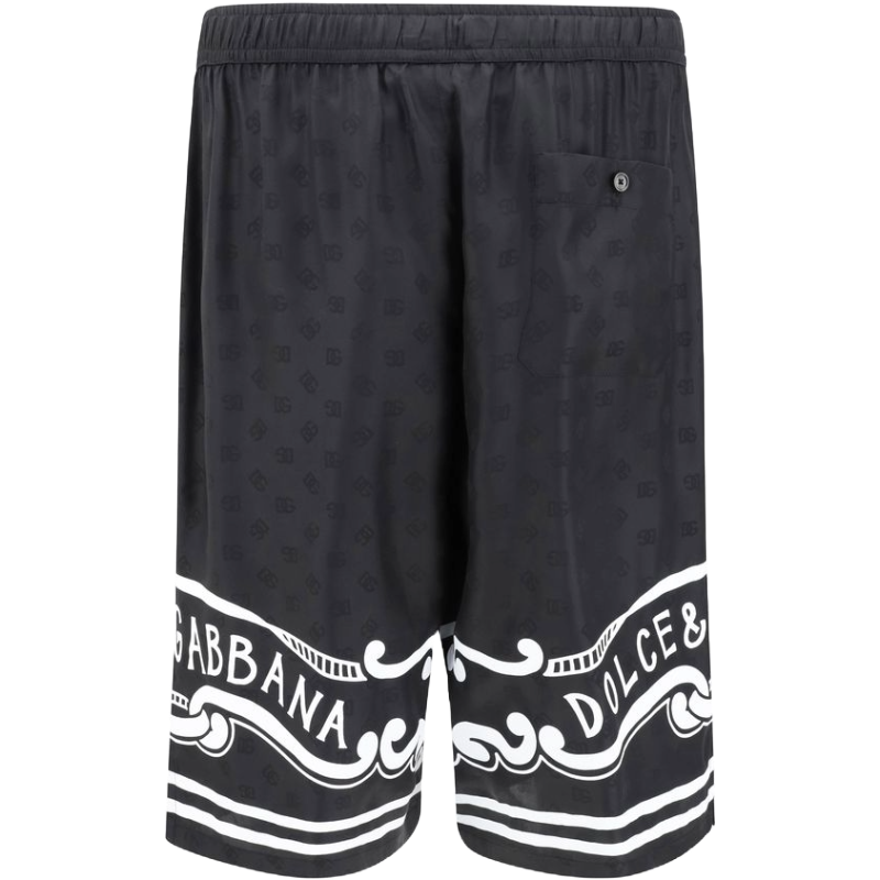 Dolce & Gabbana Black Silk Shorts for Elevated Summer Style