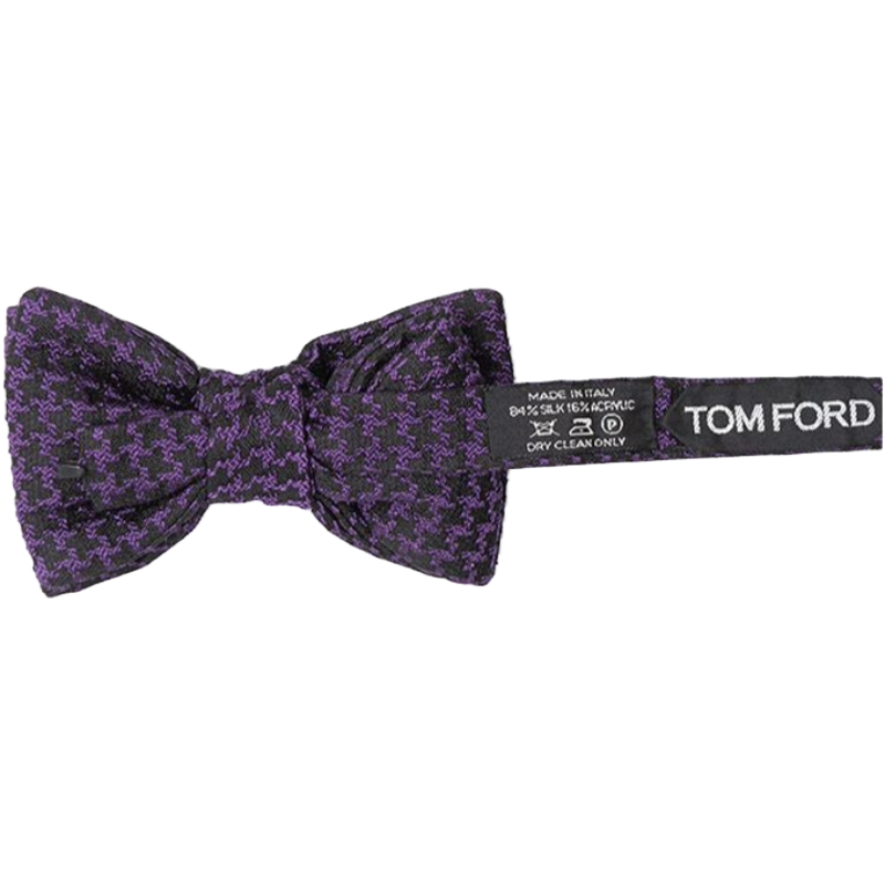 Tom Ford Purple & Black Silk Bowtie for Elegant Occasions