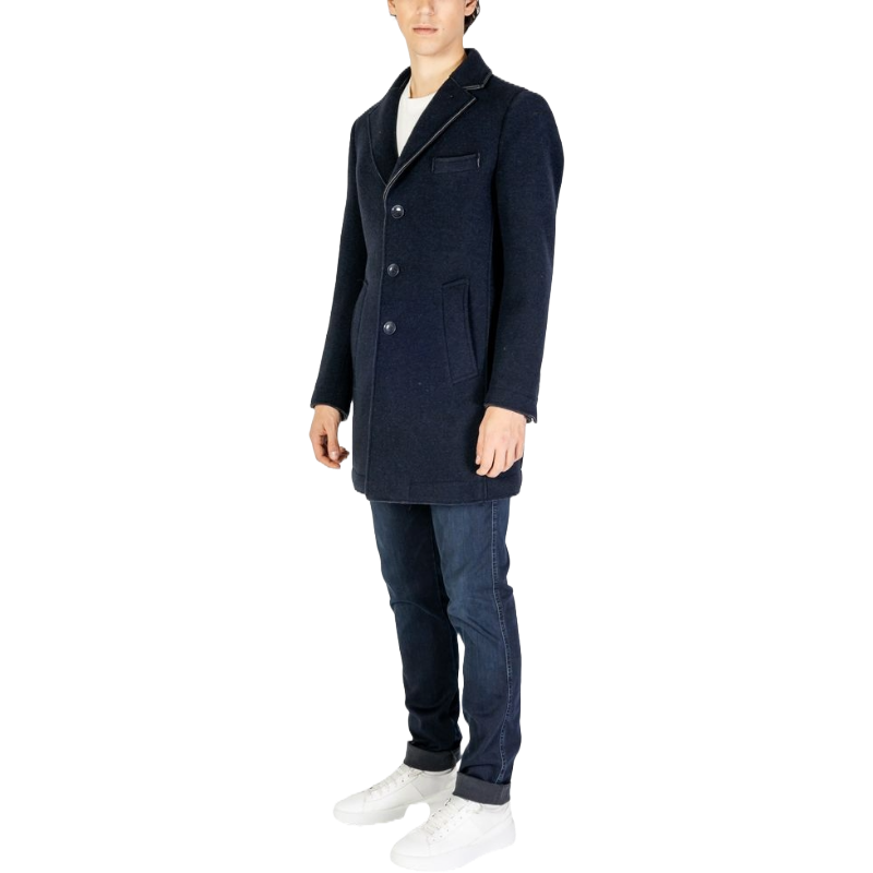 Hydra Clothing Navy Blue Wool Jacket for Elevated Style