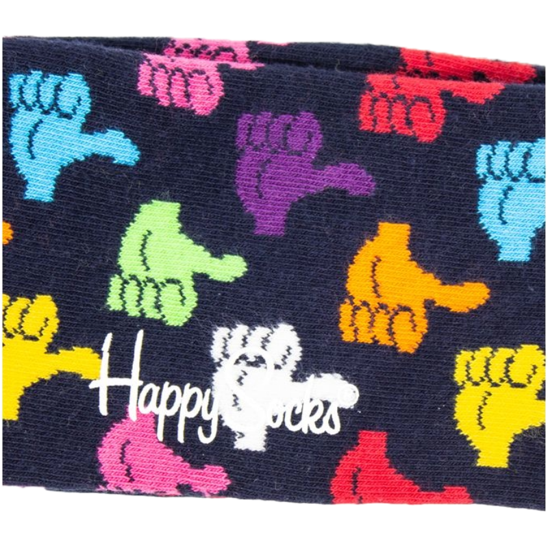 Happy Socks Black Cotton Sock for Everyday Elegance