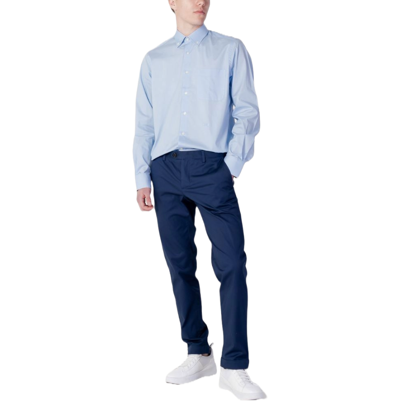 Alviero Martini Blue Cotton Shirt for Effortless Elegance