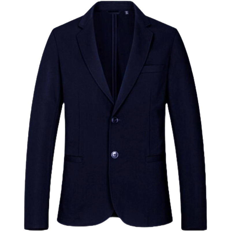 Armani Exchange Navy Blue Viscose Blazer for Timeless Elegance