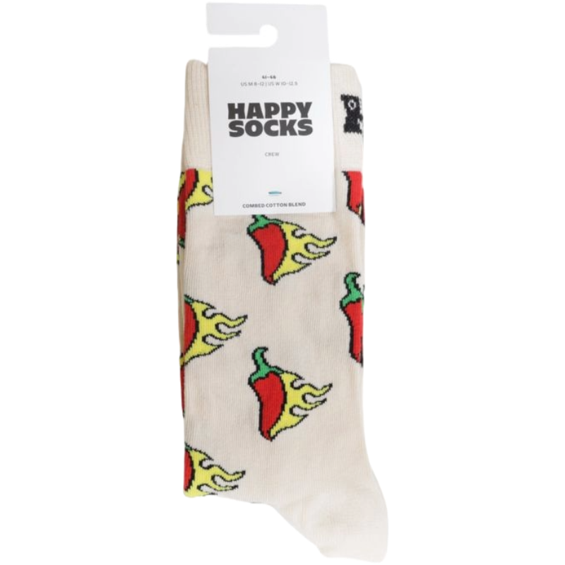 Happy Socks Beige Cotton Sock for Effortless Elegance