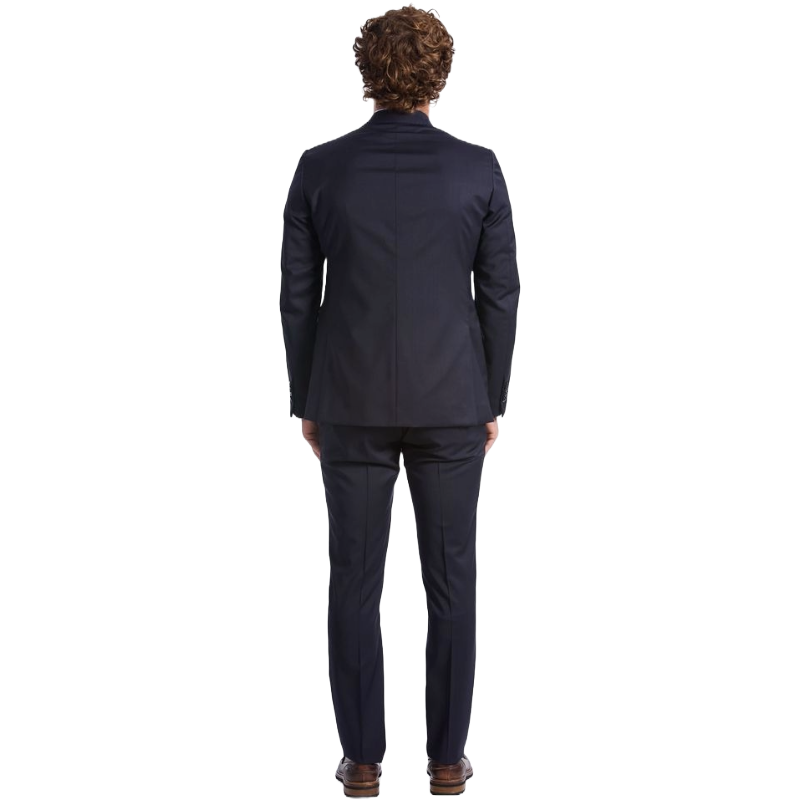 Baldinini Navy Blue Premium Wool Suit for Timeless Elegance
