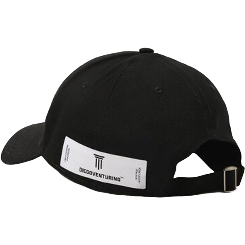 Diego Venturino Black Cotton Cap with Embroidered Logo