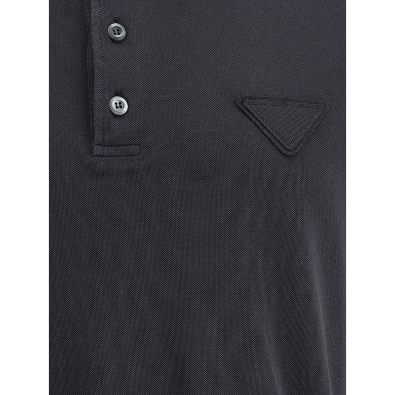 Prada Navy Cotton Polo Shirt: Timeless Elegance with Modern Sophistication