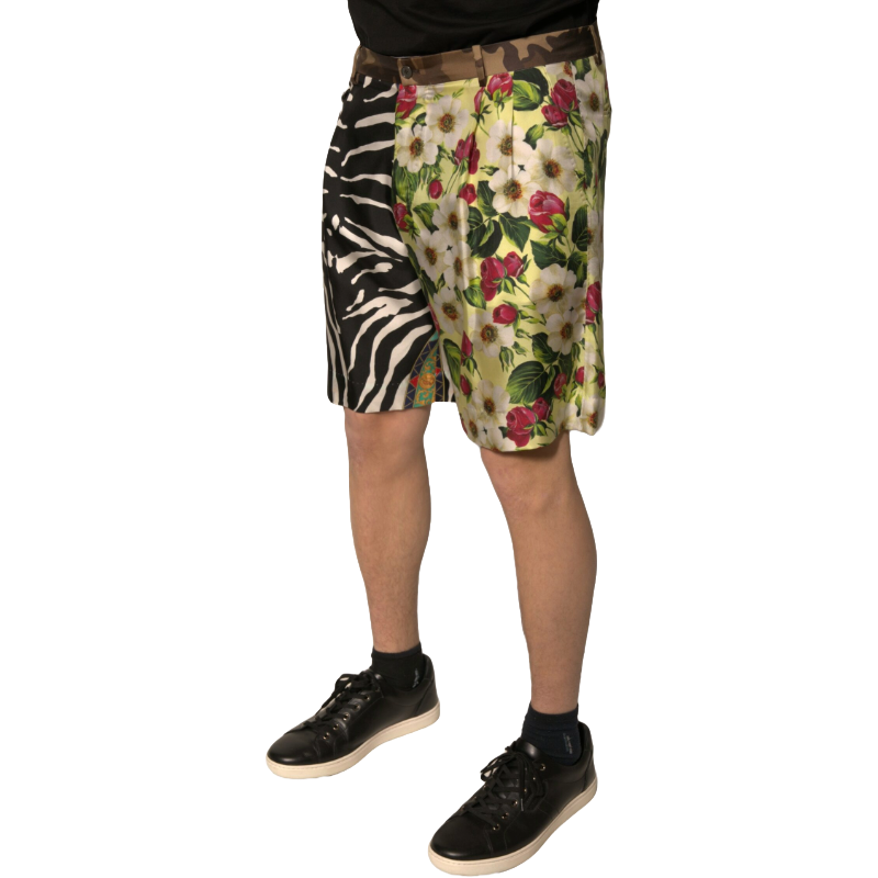 Dolce & Gabbana Multicolor Silk Shorts for Elegance