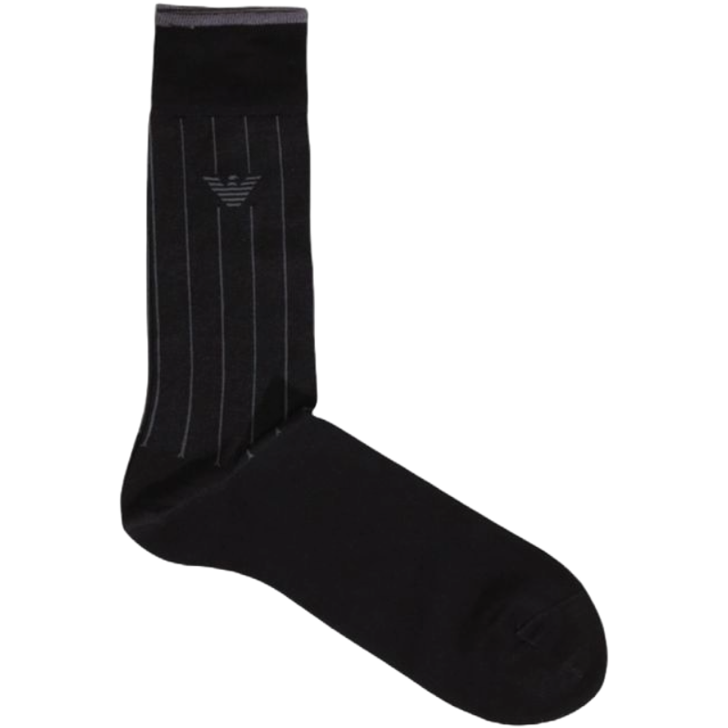Emporio Armani Black Cotton Sock - Luxury Essential Accessory