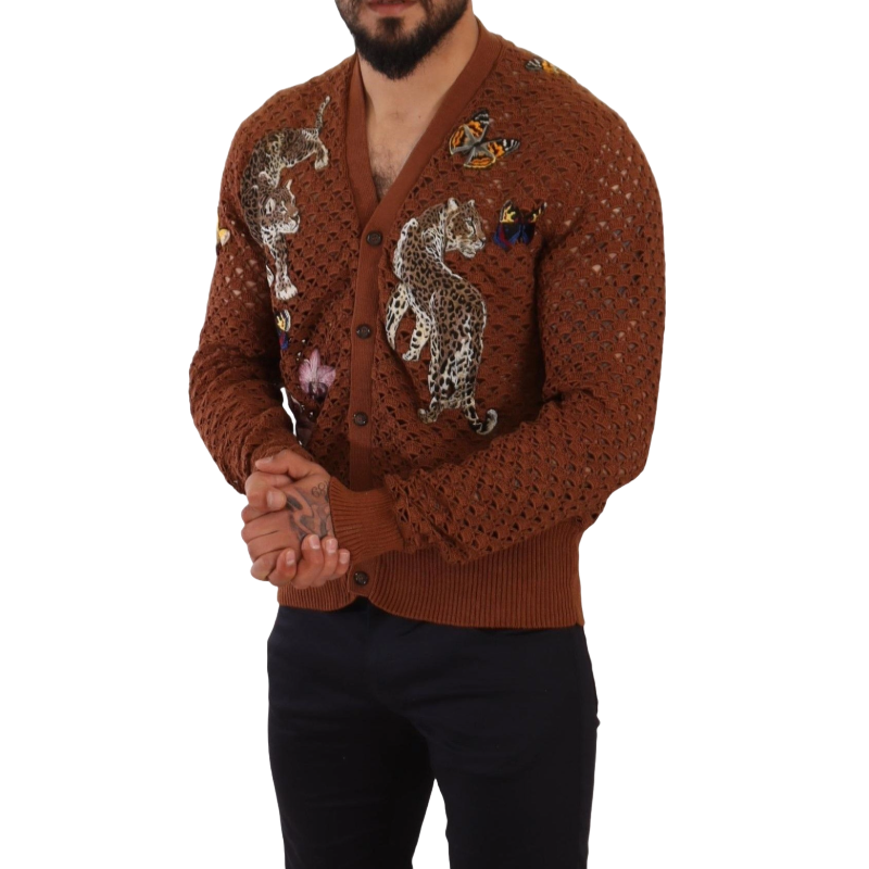Dolce & Gabbana Multicolor Cashmere Embroidered Cardigan
