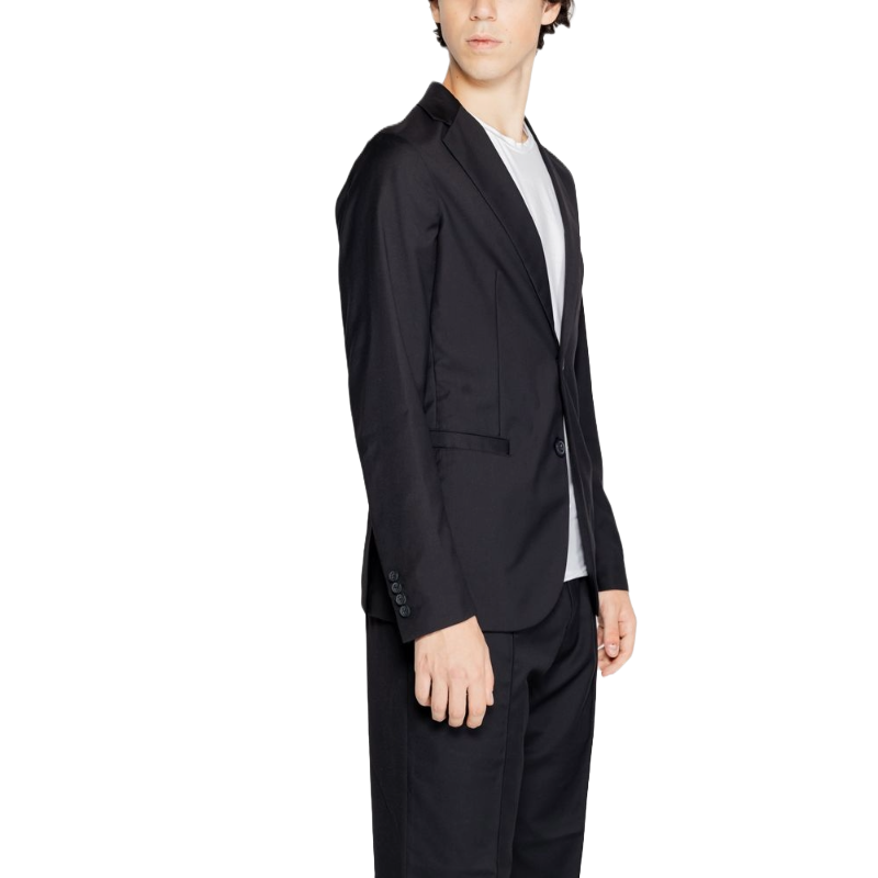 Armani Exchange Black Wool Blazer for Timeless Sophistication