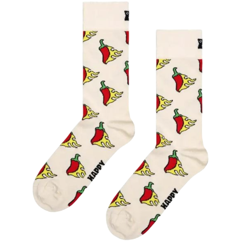Happy Socks Beige Cotton Sock for Effortless Elegance