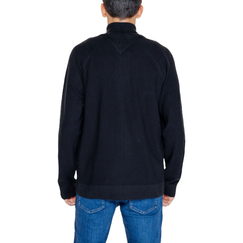 Tommy Hilfiger Black Cotton Cardigan for Effortless Elegance